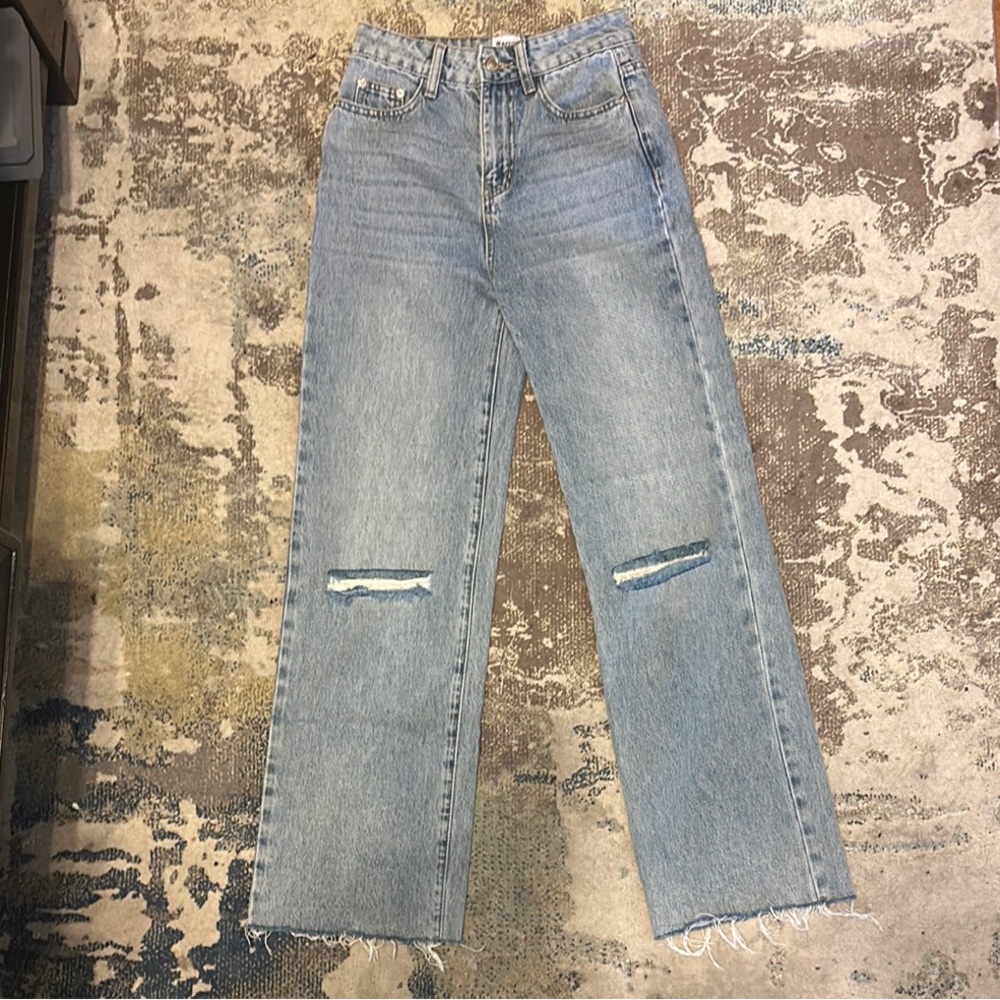 Princess Polly Blue Straight Leg Vintage Denim